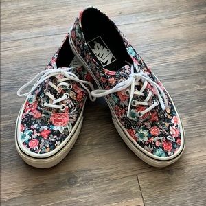 Floral Print Vans